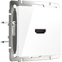 Розетка HDMI без рамки Werkel 1-м. белый глянцевый картинка